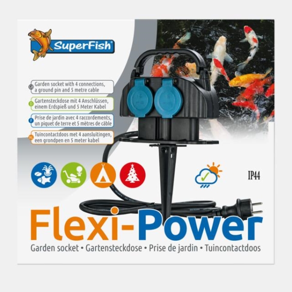 FLEXI POWER MULTI-PRISE  JARDIN 5 M CABLE