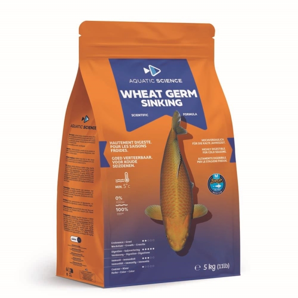 WHEAT GERM SINKING 5kg Large 6-7mm  Aquatic Science